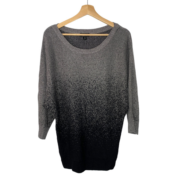 Alyx Sweaters - Alyx Sparkle Tunic Pullover Sweater L Ombre Silver Black XL